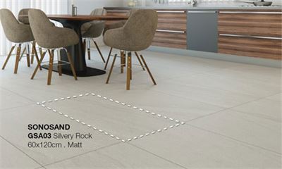 Gạch lát nền màu bạc Silivery Rock GSA03
