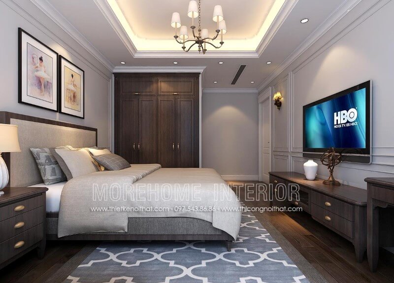 Giường ngủ chung cư gỗ tự nhiên Giường ngủ chung cư gỗ tự nhiên