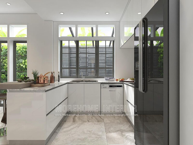Thiết kế nội thất tủ bếp biệt thự Vinhomes Imperia Hải Phòng hiện đại, ấn tượng và vô cùng tiện nghi Thiết kế tủ bếp đẹp