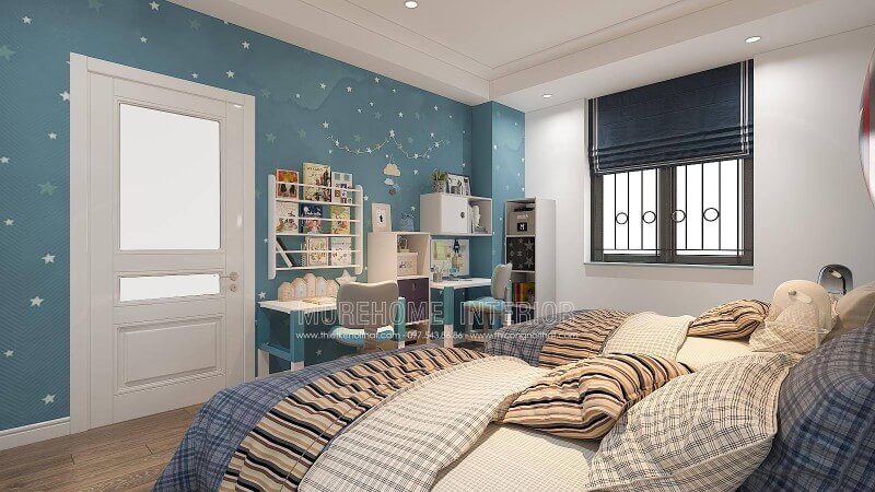 Là bậc phụ huynh, việc giáo dục con ngày càng được chú trọng vì thế mà không gian học của con lại ngày càng được để tâm. Ý tưởng thiết kế phòng của 2 cậu con trai với góc học tập đẹp mắt vừa đảm bảo công năng vừa trang trí thú vị có thể sẽ là điểm thu hút kích thích niềm vui thú mỗi khi bắt đầu vào học của con. Thiết kế phòng ngủ biệt thự