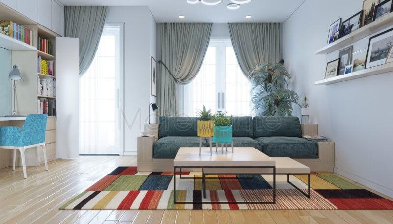 Thiết kế phòng khách với nội thất gỗ hiện đại độc đáo mang lại thẩm mỹ và tràn đầy hứng khởi cho không gian sống Thiết kế phòng khách nhà phố