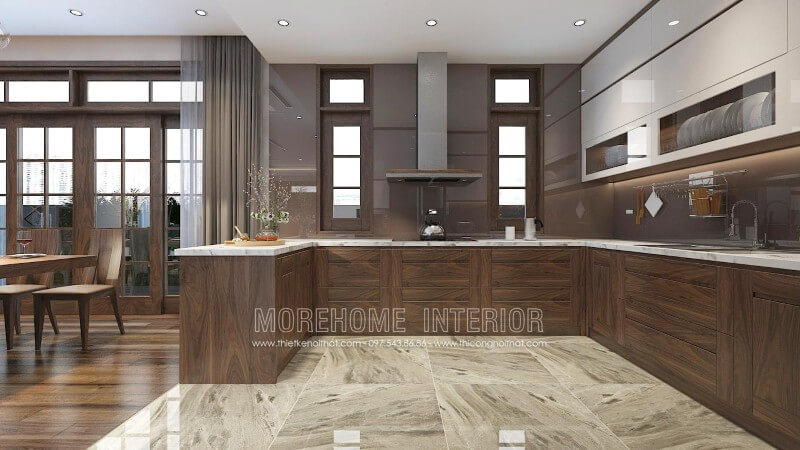 Luôn dẫn đầu mọi xu hướng, mẫu tủ bếp gỗ óc chó hiện đại luôn là sản phẩm đồ gỗ nội thất được mọi khách hàng ưa chuộng và ưa thích nhất Thiết kế và sản xuất tủ bếp đẹp