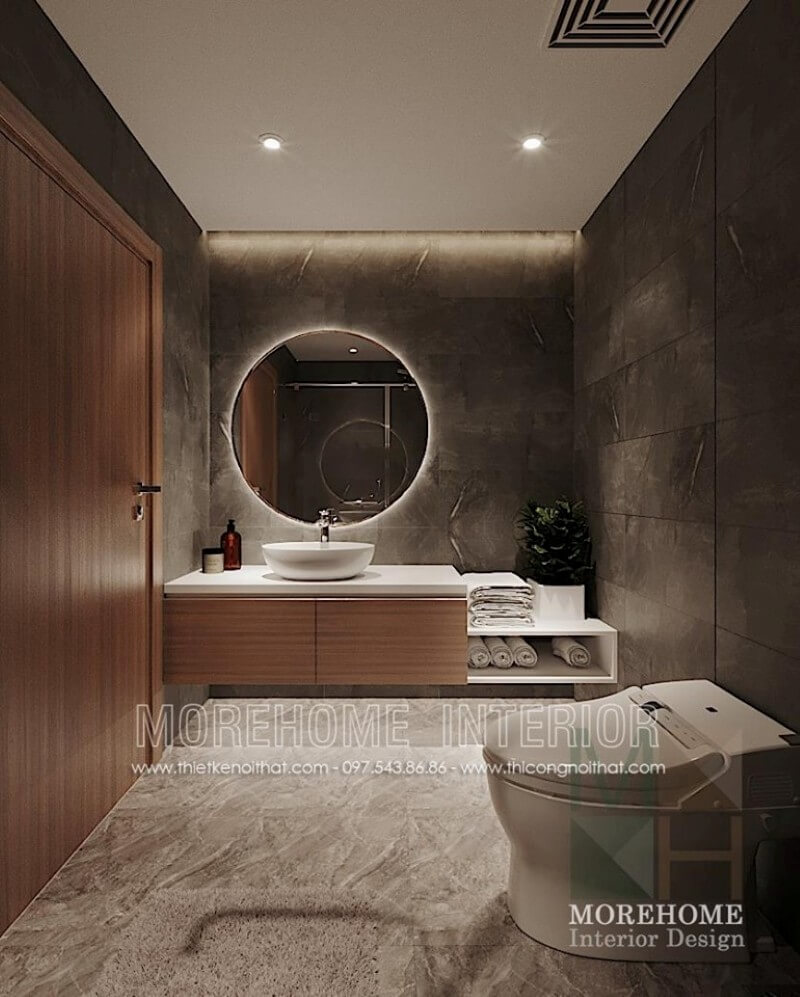 Sử dụng đá nhân tạo Solid Surface cao cấp ốp tủ lavabo như một lựa chọn hoàn hảo cho không gian riêng tư sang trọng Đá ốp lavabo