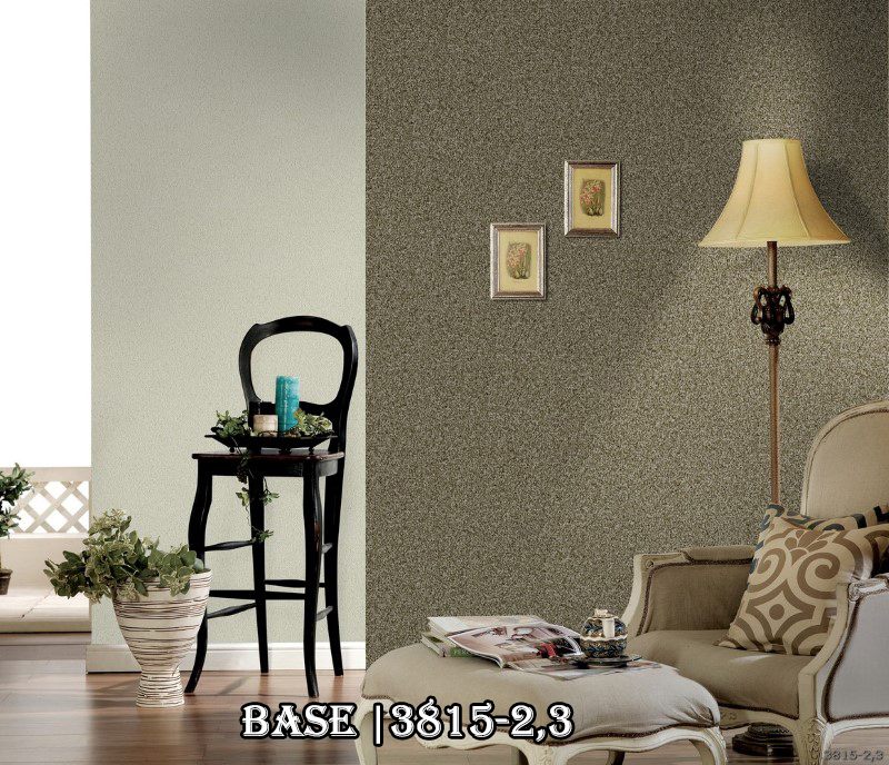 Phối cảnh 3D kết hợp 2 mẫu giấy dán tường giả đá 3815-2 và 3815-3.