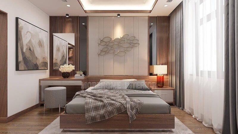 Chắc hẳn trong mỗi chúng ta mỗi sáng thức dậy đều muốn ngắm cảnh bình minh và nó càng được nâng niu hơn tại các khu đô thị, thành phố nhà san sát nhau, ý tưởng thiết kế nội thất phòng ngủ hiện đại sử dụng tối đa nguồn sáng tự nhiên luôn là điểm quan trọng trong thiết kế từ kts Morehome.