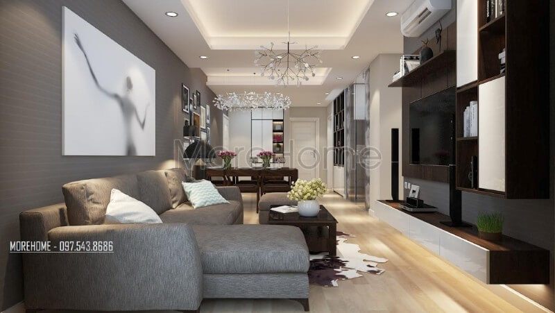 Thiết kế nội thất chung cư Hoàng Mai sang trọng