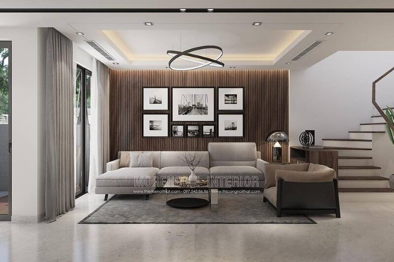 Tranh địa danh nổi tiếng đen trắng ốp tường phòng khách đẹp, sang trọng.