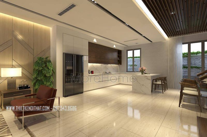Thiết kế nội thất phòng bếp hiện đại, đơn giản cho nhà phố, chung cư, biệt thự.