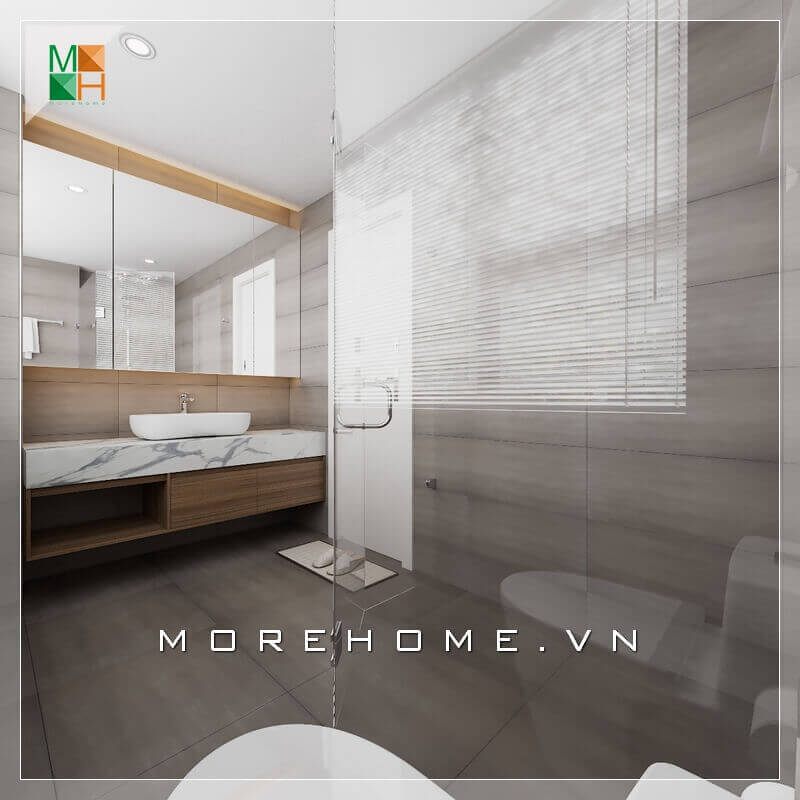 Gợi ý mẫu thiết kế nội thất phòng tắm kết hợp nhà vệ sinh sang trọng hiện đại và tiện lợi cho chung cư, nhà phố, biệt thự.