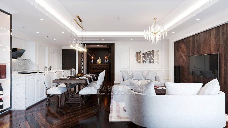 Sang trọng với mẫu bàn ghế ăn gỗ óc chó