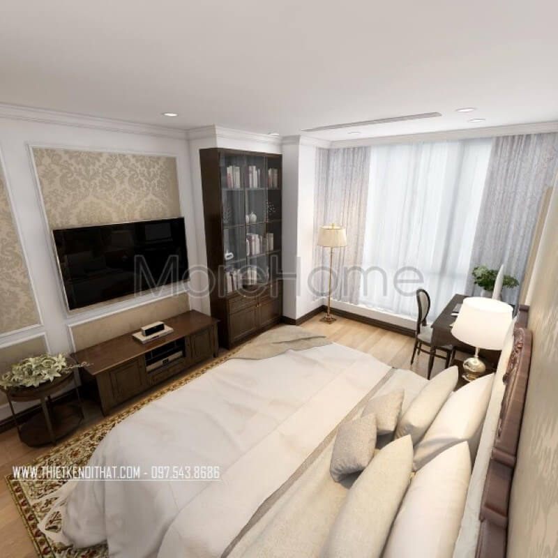 Thiết kế nội thất phòng ngủ chung cư cao cấp