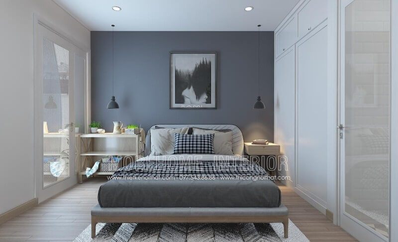 Mẫu giường ngủ trẻ trung, hiện đại, phần chân giường cách điệu với kiểu dáng thấp tạo sự thông thoáng và thuận tiện trong quá trình nghỉ ngơi của bạn